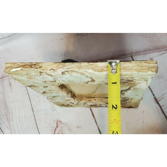 Rare Vintage Stone Leaf Embossed Freestanding Picture Photo Frame - Picture 11 of 12